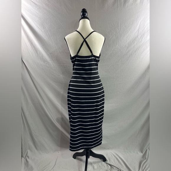 Striped Cami Dress Black & White - Picture 9 of 9